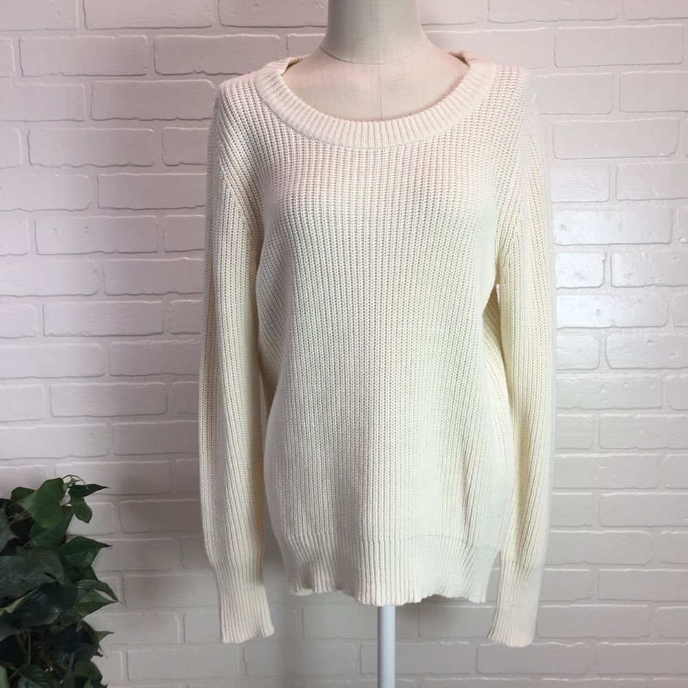 Only Mine Beige/Creme High Low Sweater - Picture 1 of 6